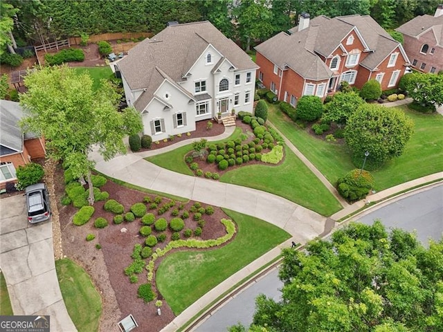 view from above of property