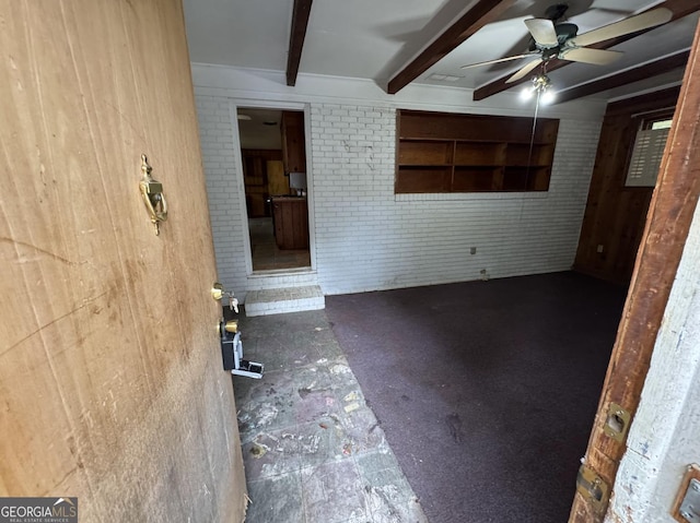 4720 Ben Hill Rd, South Fulton, GA 30349 - unfurnished sunroom featuring beam ceiling