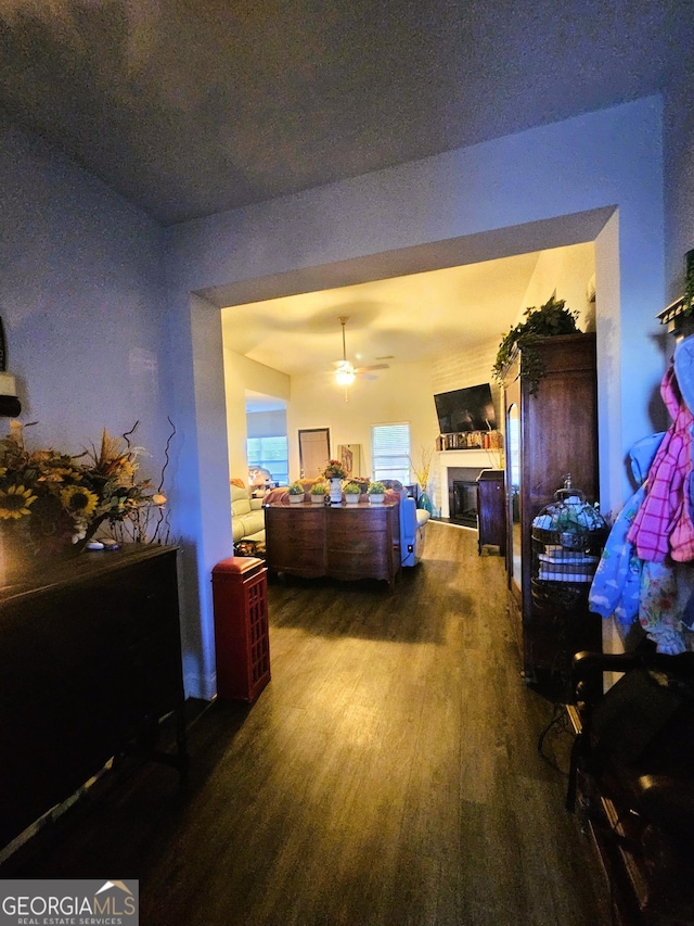395 Brooks Village Dr, Pendergrass, GA 30567 - bedroom featuring wood finished floors and a fireplace