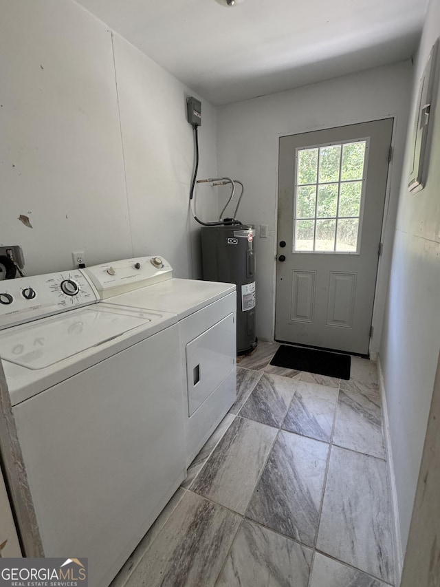 13327 US Highway 17, Woodbine, GA 31569 - laundry room with electric water heater and separate washer and dryer