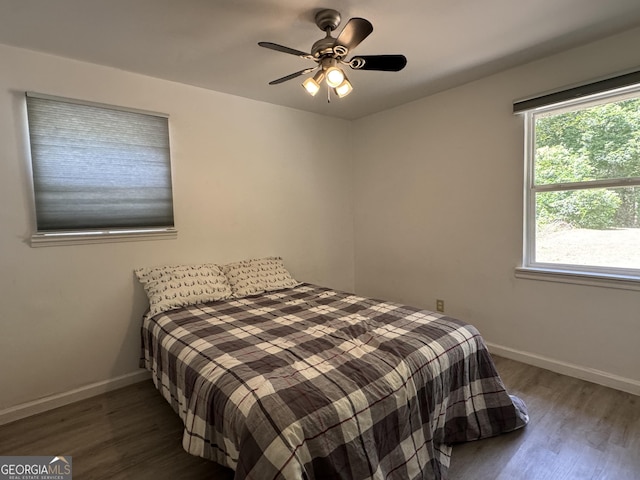 13327 US Highway 17, Woodbine, GA 31569 - bedroom featuring wood finished floors and ceiling fan