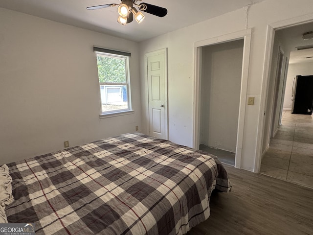 13327 US Highway 17, Woodbine, GA 31569 - bedroom featuring wood finished floors and a ceiling fan