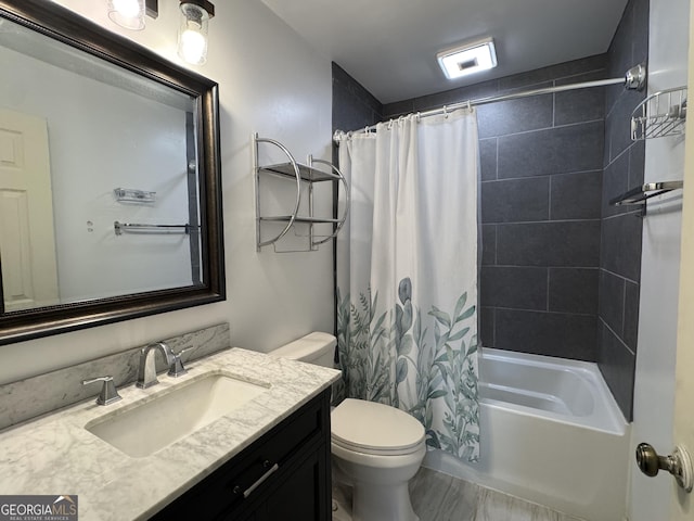 13327 US Highway 17, Woodbine, GA 31569 - bathroom with vanity and shower / bath combo with shower curtain