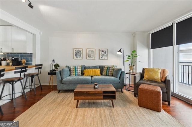 620 Peachtree St NE Unit 403, Atlanta, GA 30308 - living area with wood finished floors