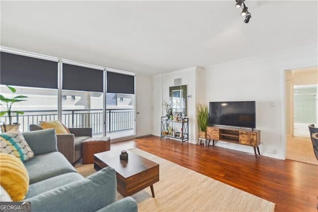 620 Peachtree St NE Unit 403, Atlanta, GA 30308 - living room with wood finished floors