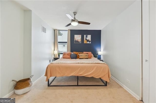 620 Peachtree St NE Unit 403, Atlanta, GA 30308 - bedroom featuring carpet, baseboards, and a ceiling fan