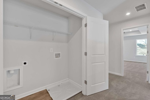 16 Grove Pointe Way SE, Cartersville, GA 30120 - washroom featuring hookup for a washing machine, electric dryer hookup, attic access, baseboards, and recessed lighting