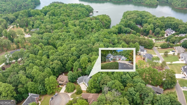 6126 Foxmoor Ct, Gainesville, GA 30506 - view of property location featuring a nearby body of water, a forest, and property parcel outlined
