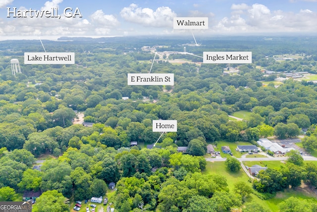 350 Maple St, Hartwell, GA 30643 - drone / aerial view