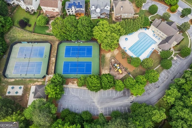 1316 Wind Chime Ct, Lawrenceville, GA 30045 - drone / aerial view of a pool area