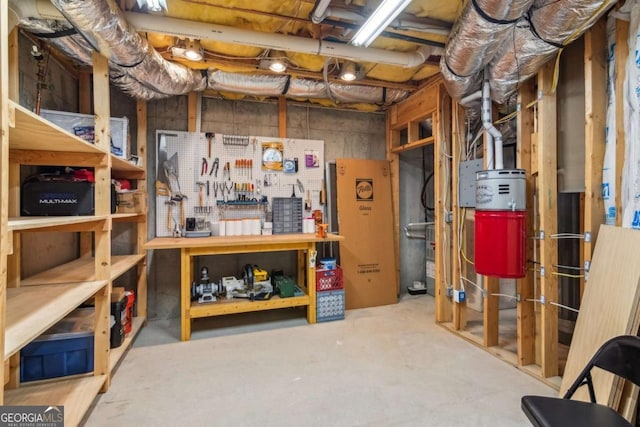 1316 Wind Chime Ct, Lawrenceville, GA 30045 - unfinished basement with a workshop area