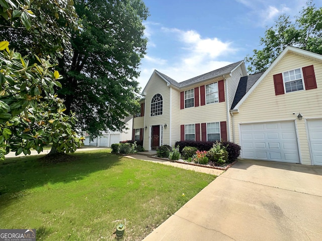 130 Hazelhurst Dr, Covington, GA 30016 - view of front of property featuring driveway, a front lawn, and a garage