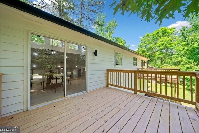 4058 Daron Ct, Ellenwood, GA 30294 - view of wooden terrace