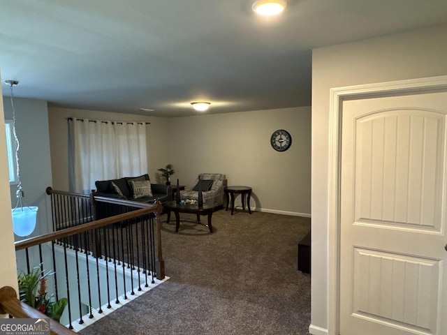 419 Woodmill Way SW, South Fulton, GA 30331 - living room featuring carpet and baseboards
