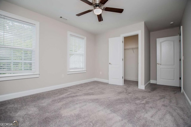 5995 Azalea Ridge Dr, Douglasville, GA 30135 - unfurnished bedroom with carpet flooring, baseboards, a closet, and ceiling fan