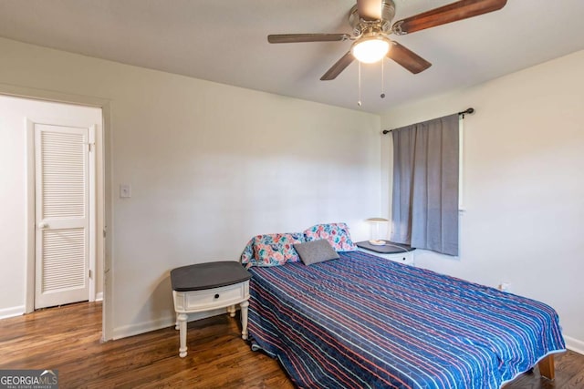 1902 Athens Hwy, Jefferson, GA 30549 - bedroom with wood finished floors and ceiling fan
