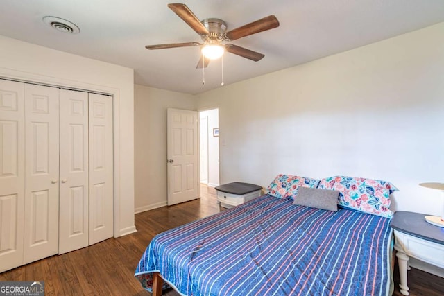 1902 Athens Hwy, Jefferson, GA 30549 - bedroom featuring wood finished floors, a closet, and ceiling fan