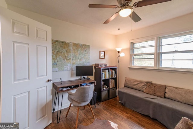 1902 Athens Hwy, Jefferson, GA 30549 - office featuring wood finished floors and ceiling fan