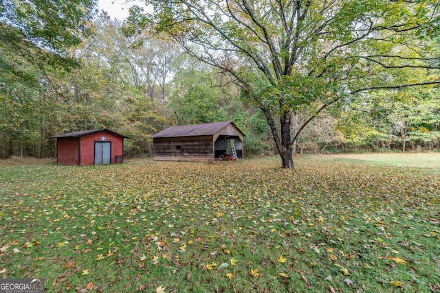 1902 Athens Hwy, Jefferson, GA 30549 - view of yard with a storage shed