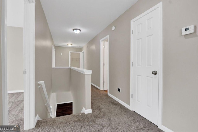 1280 Chandler Ridge Dr, Lawrenceville, GA 30045 - hall featuring an upstairs landing and carpet floors