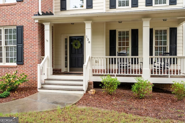 138 Knightwood Pt, Acworth, GA 30101 - entrance to property with a porch and brick siding