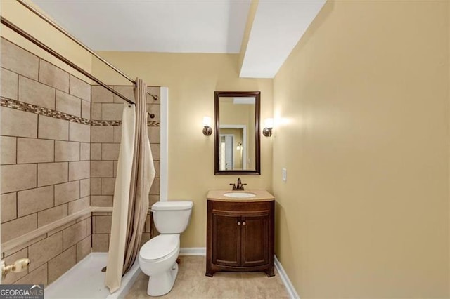 10890 Regal Frst, Suwanee, GA 30024 - full bath featuring toilet, a stall shower, vanity, and baseboards