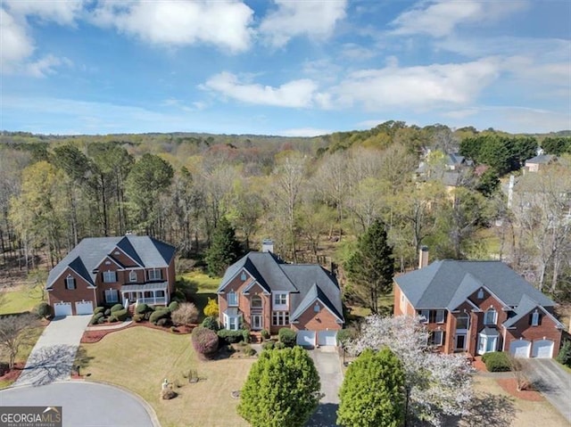 10890 Regal Frst, Suwanee, GA 30024 - view from above of property with a heavily wooded area