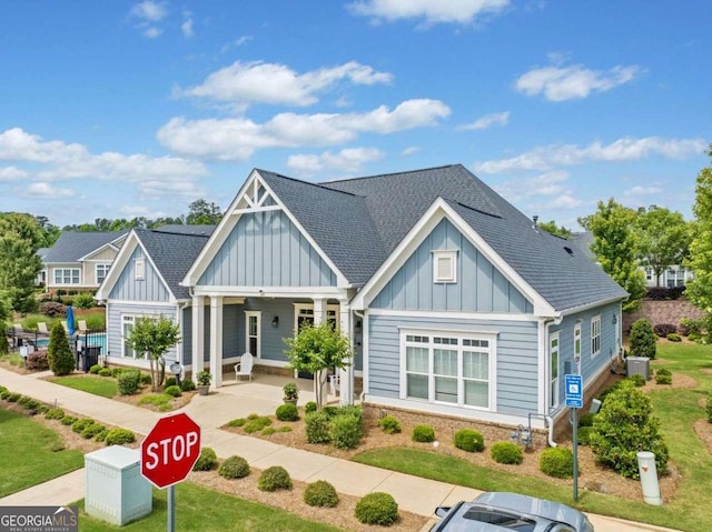 306 Cherokee Station Cir, Woodstock, GA 30188 - craftsman-style house featuring board and batten siding and roof with shingles