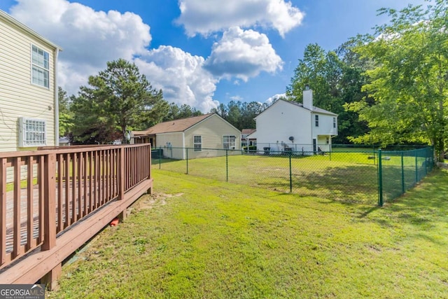 7623 Mcgillicuty Dr, Union City, GA 30291 - view of yard with a wooden deck