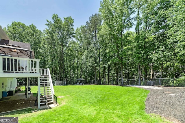 20 Allie Dr, Mcdonough, GA 30252 - view of yard with stairway and a deck