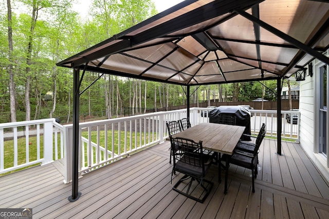 20 Allie Dr, Mcdonough, GA 30252 - deck with outdoor dining space, a gazebo, and grilling area