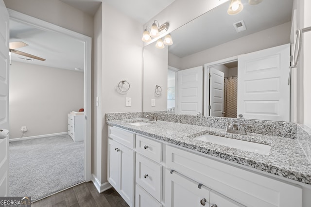 433 Crystal Way, Cornelia, GA 30531 - full bath with wood finished floors, double vanity, and baseboards