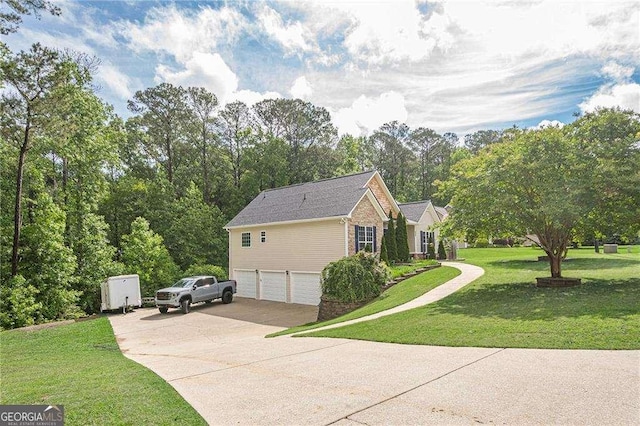188 Cooper Creek Dr, Dallas, GA 30157 - view of home's exterior with an attached garage, driveway, and a yard