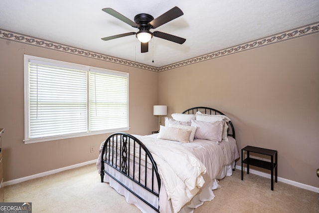347 Brookridge Dr, Lagrange, GA 30241 - carpeted bedroom with baseboards and a ceiling fan