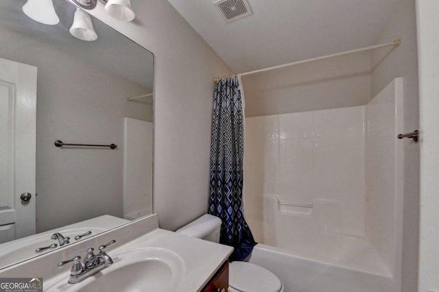 25 Kaktovic Ct, Grayson, GA 30017 - full bathroom with toilet, vanity, and shower / bath combination with curtain