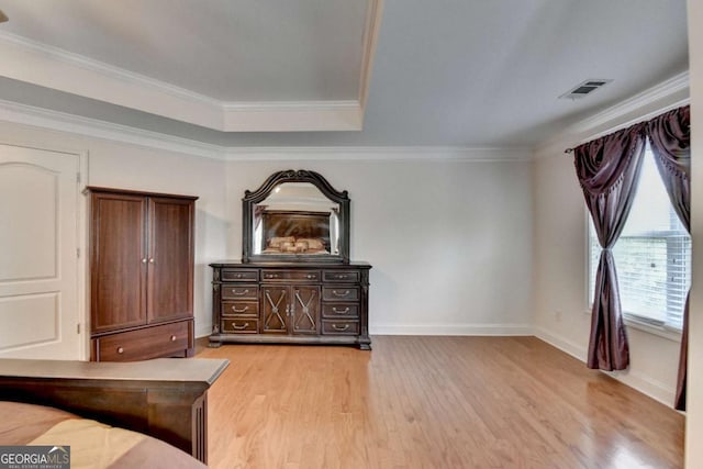 25 Kaktovic Ct, Grayson, GA 30017 - unfurnished bedroom with light wood finished floors, baseboards, and crown molding