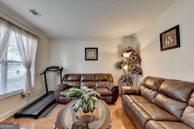25 Kaktovic Ct, Grayson, GA 30017 - living room with light wood-style flooring and ornamental molding