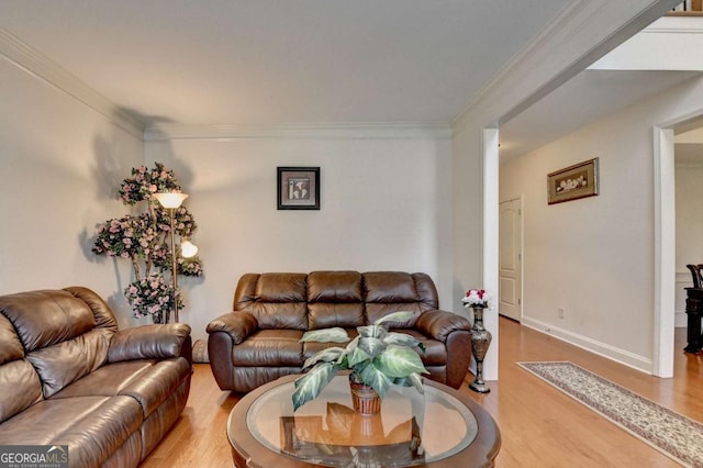 25 Kaktovic Ct, Grayson, GA 30017 - living area featuring wood finished floors, crown molding, and baseboards