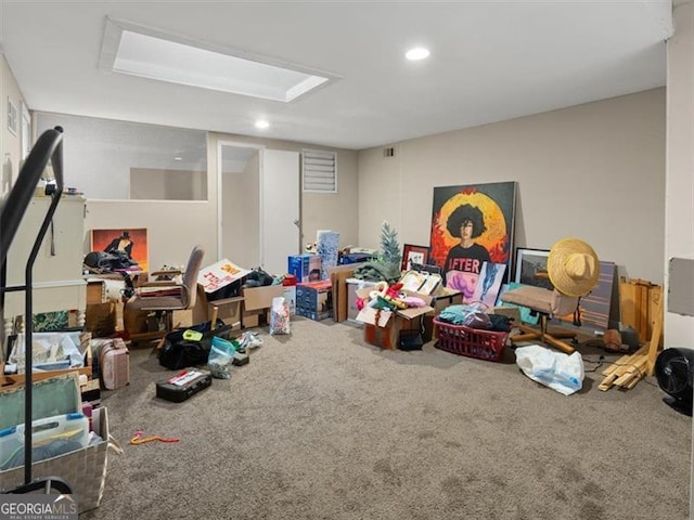 760 Ashland Ave, Atlanta, GA 30307 - game room featuring carpet floors and recessed lighting