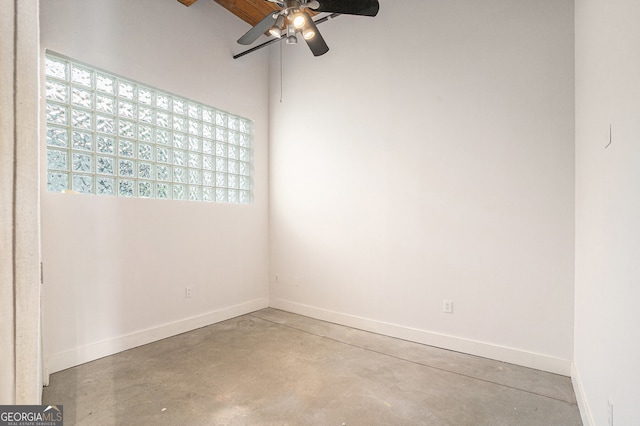 204 Walker St SW Unit 319, Atlanta, GA 30313 - unfurnished room featuring concrete floors, ceiling fan, and baseboards