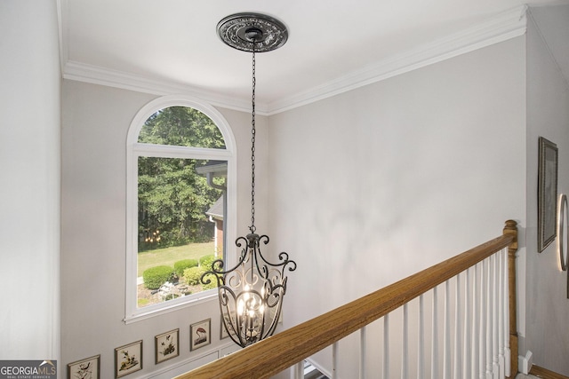 3780 Lovers Ln, Monroe, GA 30656 - detailed view of ornamental molding and a chandelier