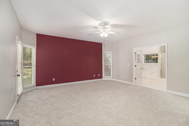 3780 Lovers Ln, Monroe, GA 30656 - empty room with carpet floors, ceiling fan, and baseboards