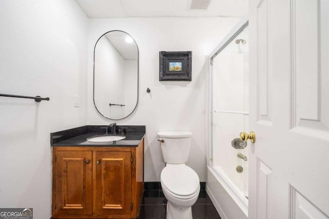 4411 Paces Battle NW, Atlanta, GA 30327 - full bathroom with vanity, washtub / shower combination, and tile patterned floors