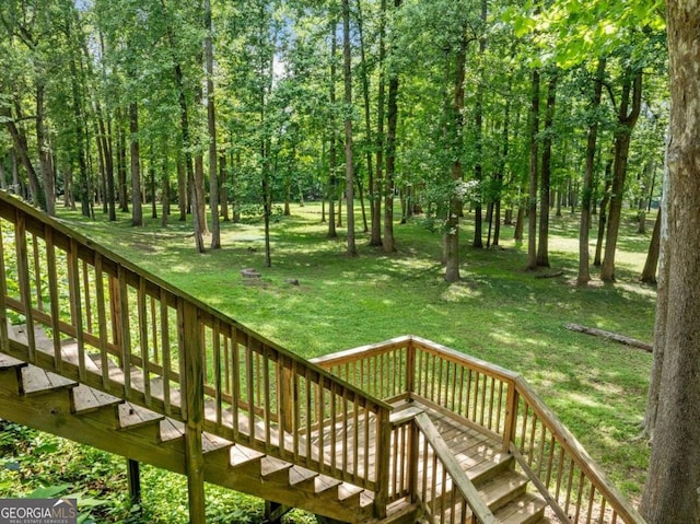 4411 Paces Battle NW, Atlanta, GA 30327 - wooden deck with a lawn