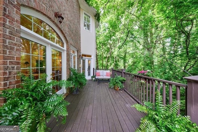 4470 Crestwicke Pointe, Atlanta, GA 30319 - wooden terrace featuring french doors