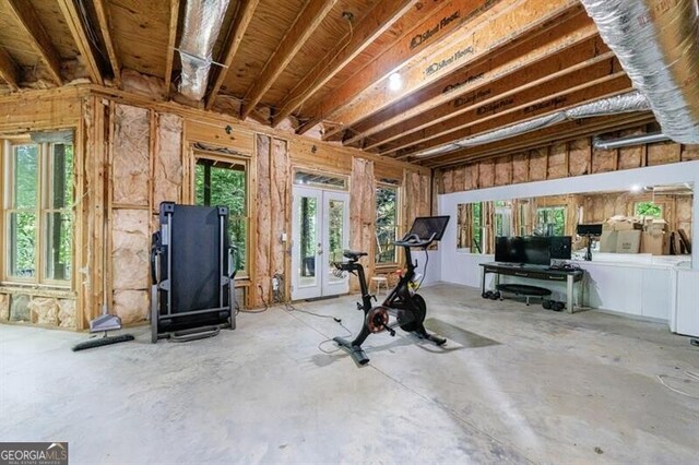 4470 Crestwicke Pointe, Atlanta, GA 30319 - exercise room featuring french doors