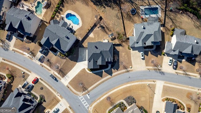138 Lakestone Pkwy, Woodstock, GA 30188 - aerial view of property and surrounding area with a pool area