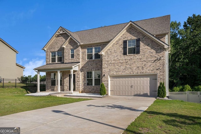 953 Mystic Way, Hampton, GA 30228 - view of front of house featuring brick siding, concrete driveway, a garage, and a shingled roof