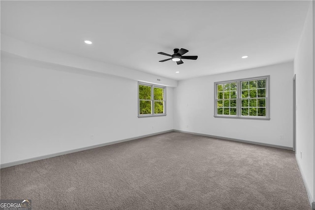 5200 Beechwood Forest Ct, Lithonia, GA 30038 - unfurnished room with ceiling fan, carpet flooring, and recessed lighting