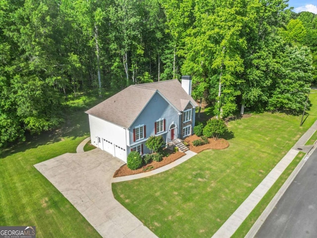 view from above of property